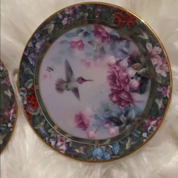 The Bradford Exchange Lena Liu hummingbird Mini Floral Numbered & Signed Plates - Picture 10 of 16